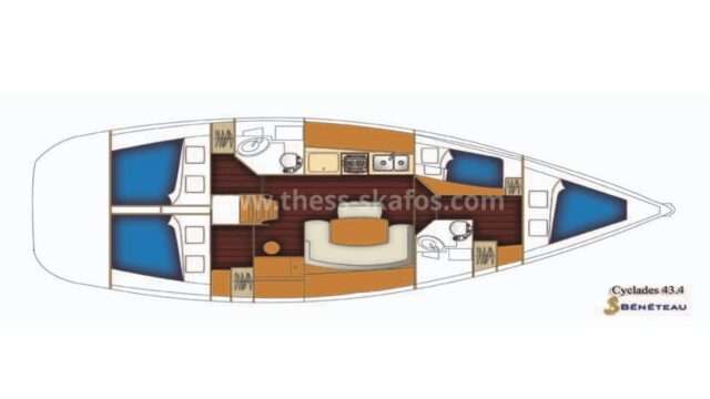 Beneteau Cyclades 43.4 for sale in Greece.